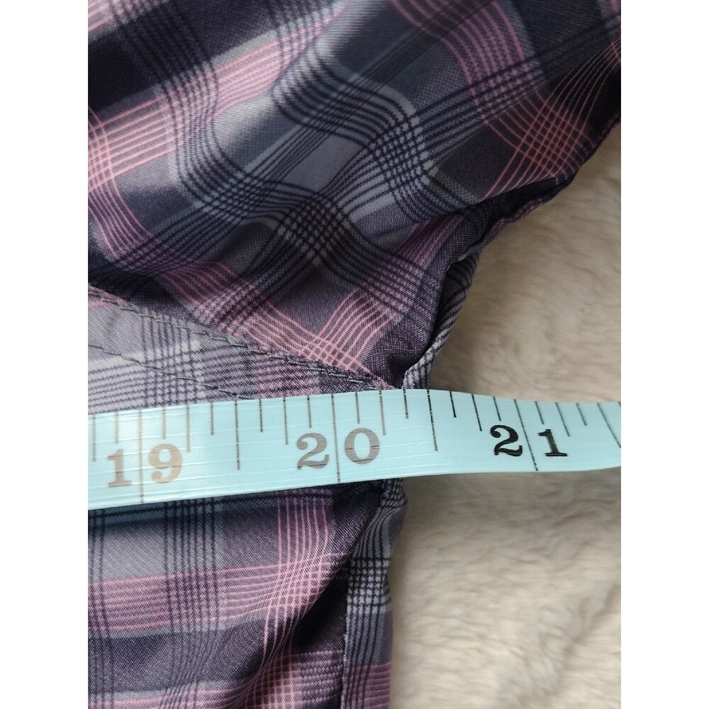 Sunice Purple & Gray Plaid Quarter Zip Pullover Weather Windbreaker Size Medium - Picture 13 of 14